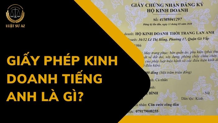 Giấy phép kinh doanh tiếng Anh là gì